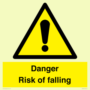 Danger Risk of falling